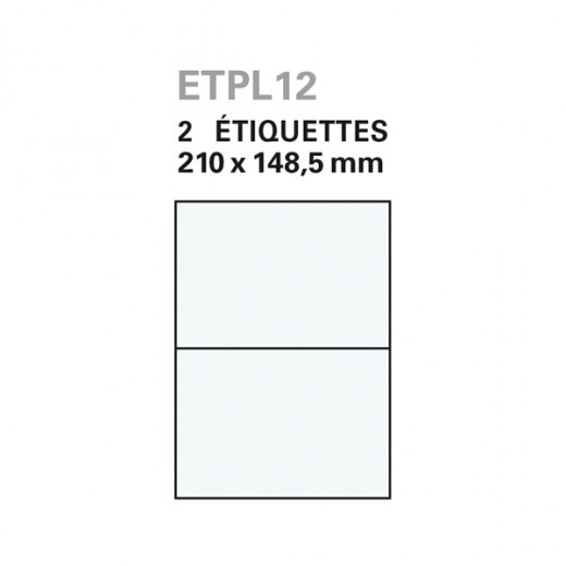 Etiquettes blanche laser GALIA 210mm x 148,5mm