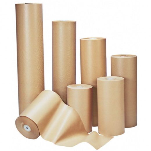 Papier kraft brun en rouleau 90g/m² 120cm x 250m