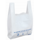 Sac plastique à bretelles blanc Colis de 100 - 260 x 450 + 120 mm - 50µ