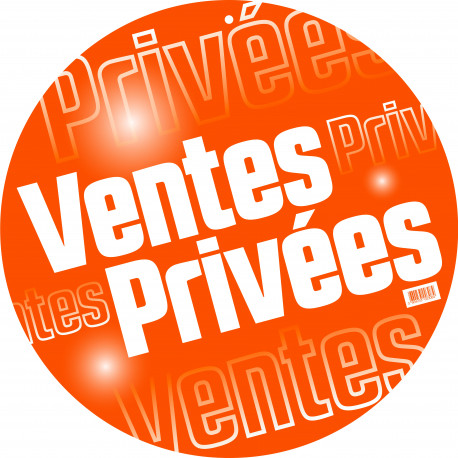 Affiche ronde ventes privées 48 cm