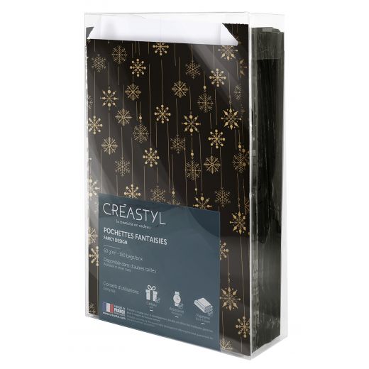 SACHET PAPIER COUCHE SNOW 60G 18+6X35CM PAQUET DE 150