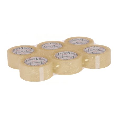 Ruban adhésif PP Transparent - 48mm x 100M x 25 µ – le lot de 6