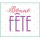 Etiquette cadeaux Bonne fête fantaisie 40x35 mm - rouleau de 500