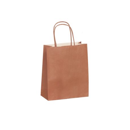 Sac kraft terra poignées torsadées 18 x 8 x 22 cm