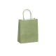 Sac kraft vert amande poignées torsadées 18 x 8 x 22 cm