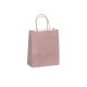 Sac kraft rose poudré poignées torsadées 18 x 8 x 22 cm