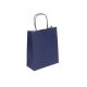 Sac kraft bleu navy poignées torsadées 18 x 8 x 22 cm