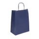 Sac kraft bleu navy poignées torsadées 23 x 12 x 30 cm