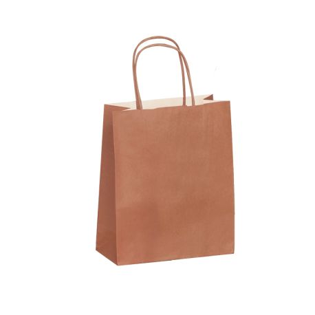 Sac kraft terra poignées torsadées 23 x 12 x 30 cm