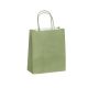 Sac kraft vert amande torsadées 23 x 12 x 30 cm