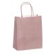 Sac kraft rose poudré poignées torsadées 35 x 14 x 41 cm