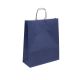 Sac kraft bleu navy poignées torsadées 35 x 14 x 41 cm