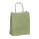 Sac kraft vert amande poignées torsadées 35 x 14 x 41 cm