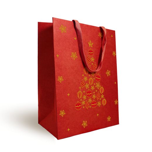 Sac luxe Sapin rouge 190g - 25 x 13 x 33 cm