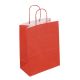 Sac kraft rouge poignées torsadées 18 x 8 x 22 cm