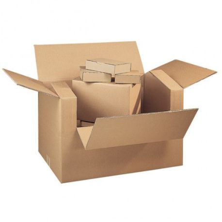 Caisse américaine double cannelure recyclée 120X80X80cm avec abattant
