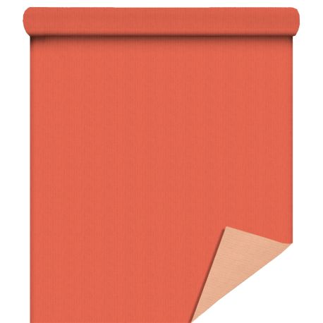 Papier cadeau kraft duo corail/pèche 70 cm x 40 m