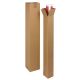 Tube Carton Carré 100x100x900mm Simple Cannelure B